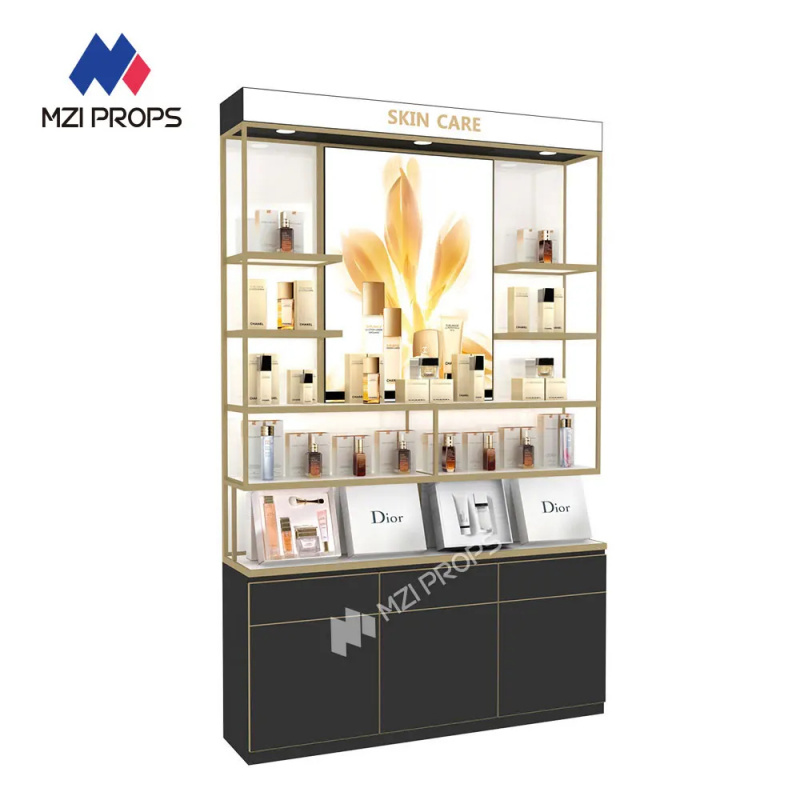 Custom Custom Cosmetic Display - Luxury Skincare Shop ulasan dan harga