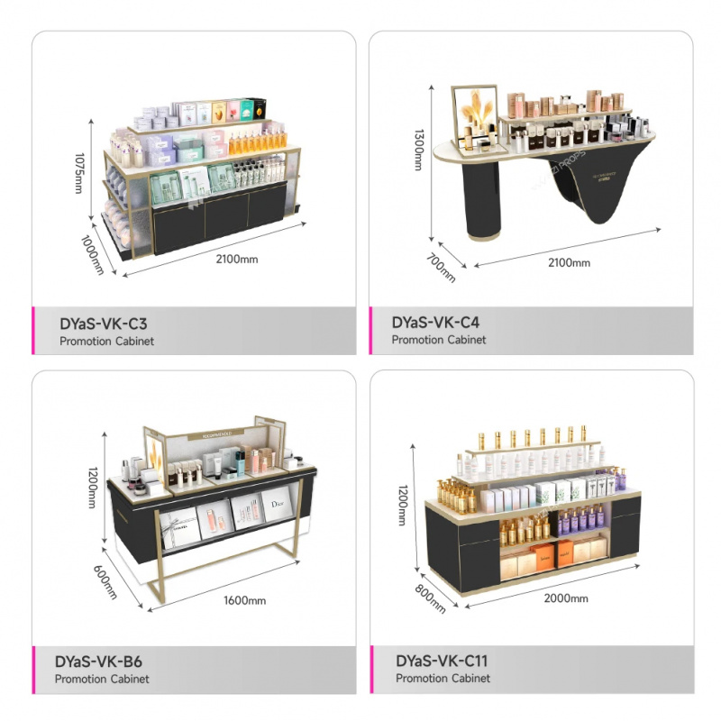 Custom Custom Cosmetic Display - Luxury Skincare Shop ulasan dan harga