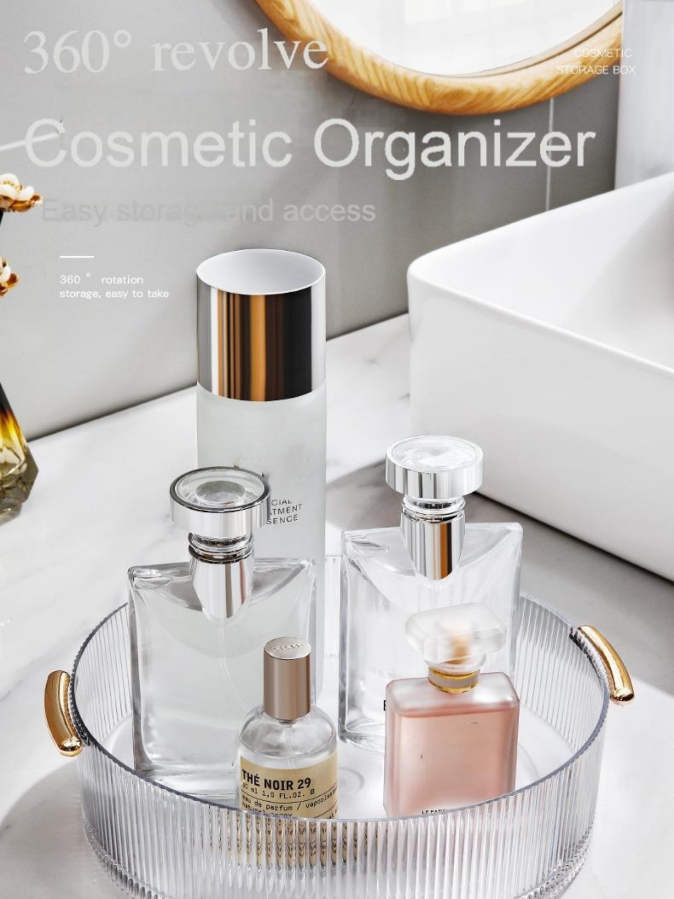 Baki Penyimpanan Rias Transpar - Luxury Skincare Tray ulasan dan harga