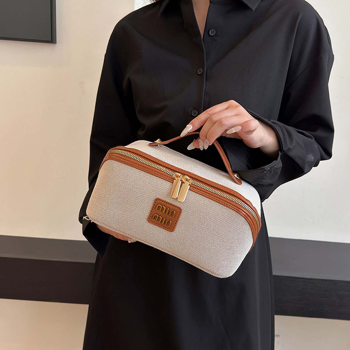 Tas Makeup - Tas Tangan Kanvas - High Luxury Skincare ulasan dan harga