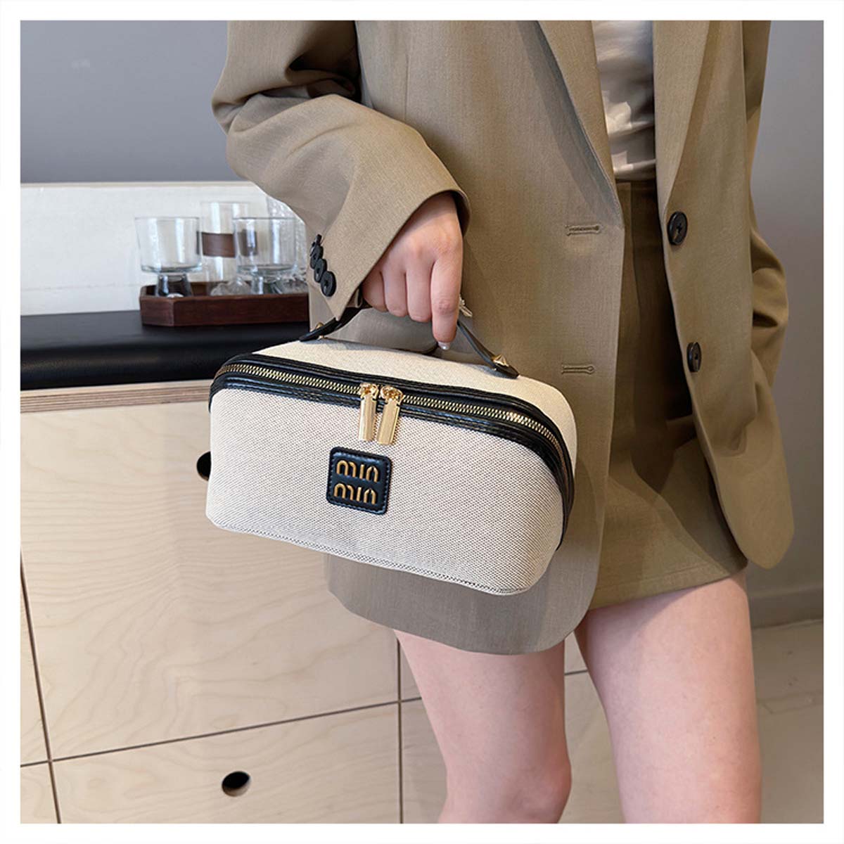 Tas Makeup - Tas Tangan Kanvas - High Luxury Skincare ulasan dan harga