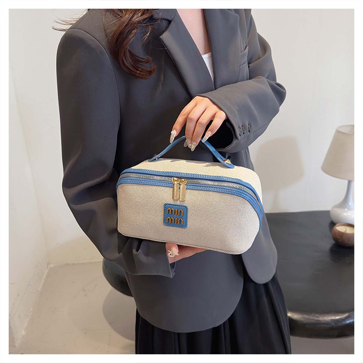 Tas Makeup - Tas Tangan Kanvas - High Luxury Skincare ulasan dan harga