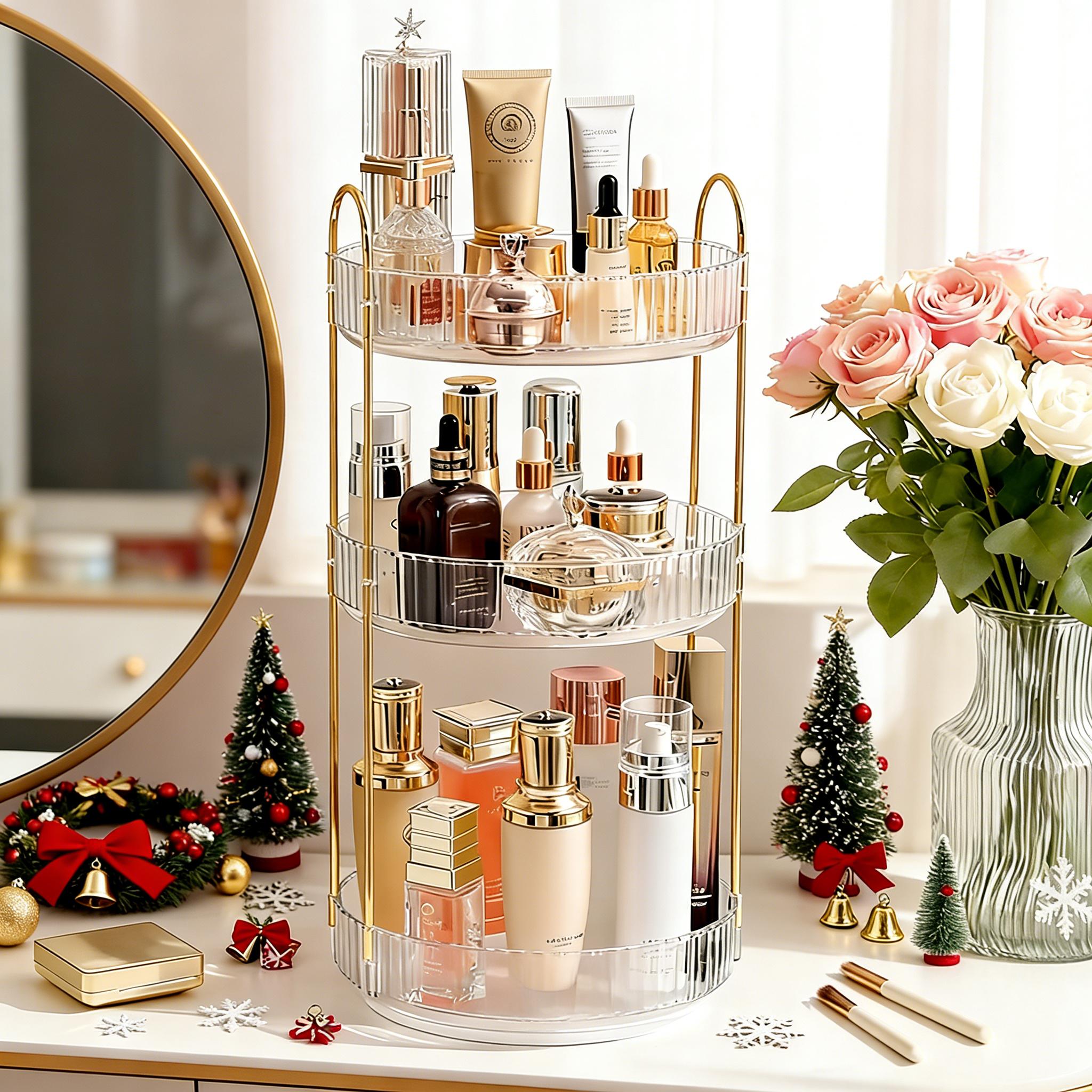 Rak Penyimpanan 3 Tingkat Tran - Luxury Skincare Tray ulasan dan harga